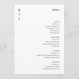 Menú Boda moderno