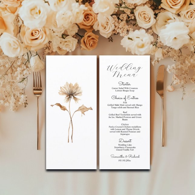 Menú Boda moderno 4x9' de Pampas Grass (Subido por el creador)