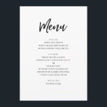 Menú Boda moderno blanco y negro. Minimalista simple<br><div class="desc">Carta boda moderna en blanco y negro. Adecuado para cumpleaños,  aniversario y cualquier otro fiesta. Contáctame,  por favor,  si necesitas artículos adicionales.</div>