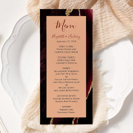 Menú Boda moderno de la Bolsa de Oro de Borgoña