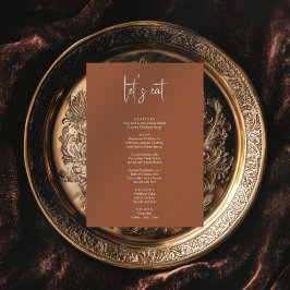 Menú boda moderno minimalista y elegante