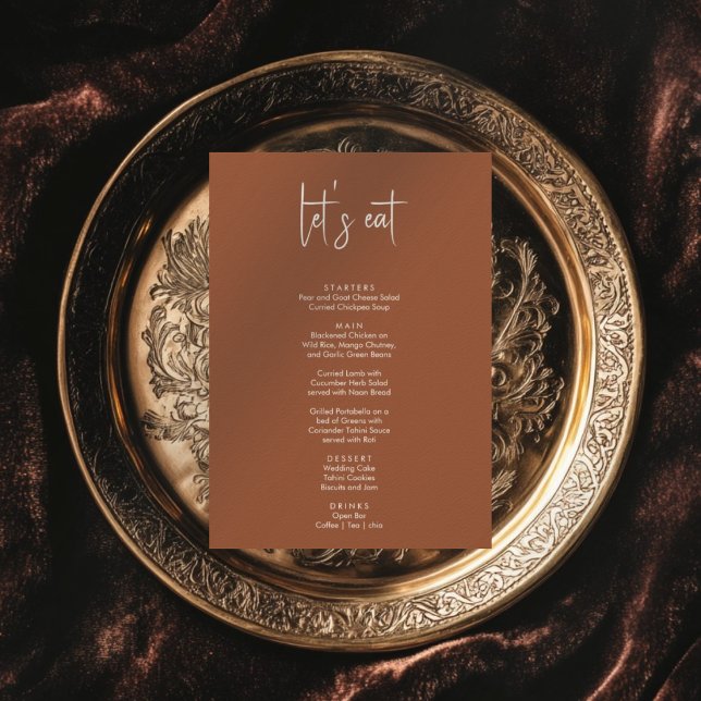 Menú boda moderno minimalista y elegante (Subido por el creador)