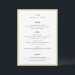 Menú Boda moderno monograma amarillo elegante de manteq<br><div class="desc">Menús bodas modernos con un diseño limpio con fuentes serif y script.</div>