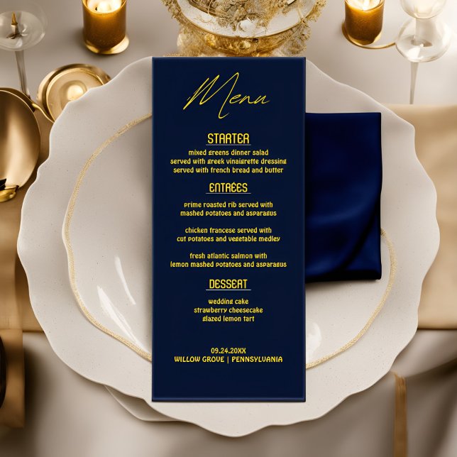 Menú Boda moderno y elegante: saboree los sabores (Subido por el creador)