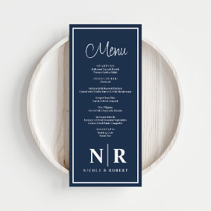 Menú Boda Monograma Recepción O Cena De Participación