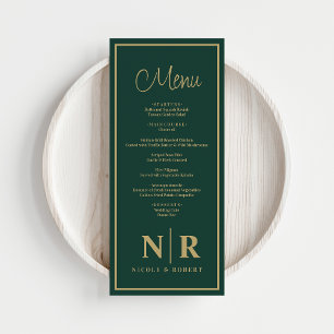 Menú Boda Monograma Recepción O Cena De Participación