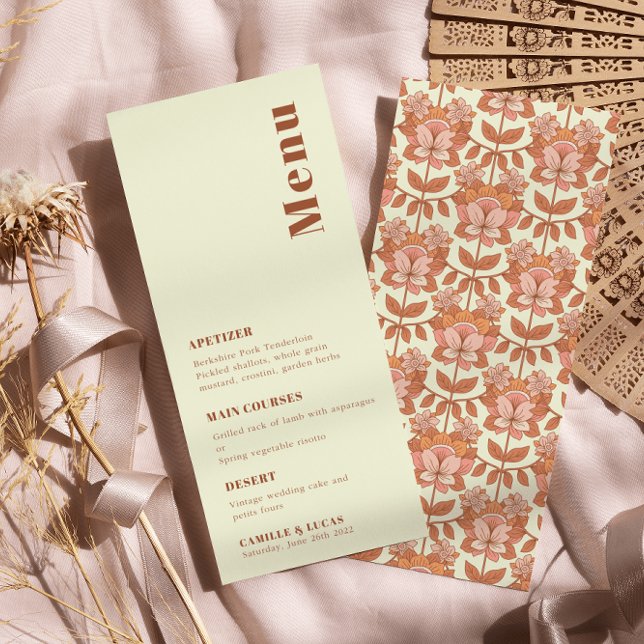 Menú Boda Naranja inspirado en los años 70 (Subido por el creador)