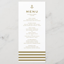 Menú Boda Náutico de estilo moderno y de color blanco