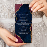 Menú Boda Naval, Borgoña y Agate de Oro<br><div class="desc">¡Un magnífico juego con acentos dorados y de mármol para cautivar a los clientes!</div>