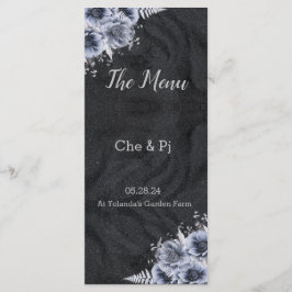 Menú Boda negro y plateado