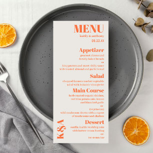 Menú Boda Nostalgic Charm Retro