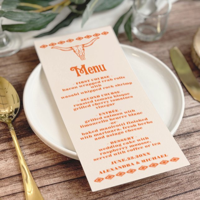 Menú Boda occidental del Rancho del Suroeste del País (Subido por el creador)