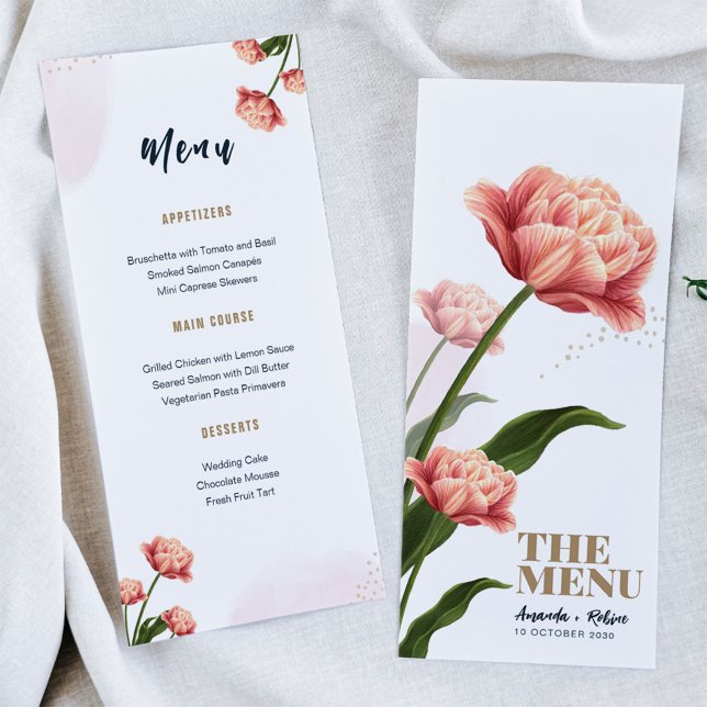 Menú Boda orgánico de flores amarillas (Subido por el creador)