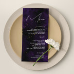 Menú boda Oro mágico morado oscuro<br><div class="desc">Menú boda Oro mágico morado oscuro. Elementos coincidentes disponibles.</div>
