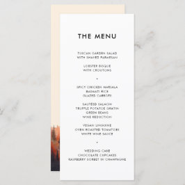 Menú Boda otoño Rústica de la Cordillera Acuática