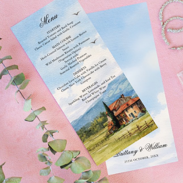 Menú Boda paisaje natural del campo toscano (Subido por el creador)