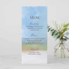 Menú Boda paisajístico con cielo azul