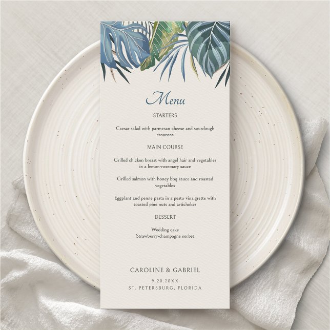 Menú Boda Palm Beach Tropical (Subido por el creador)