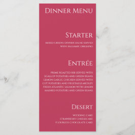 Menú boda para cenar y bar-Viva Magenta-