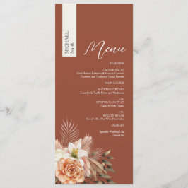 Menú Boda Personalizada de Floral de Otoño