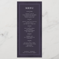 Boda personalizada púrpura oscura simple y elegant