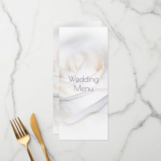 Menú Boda personalizado de la rosa blanca