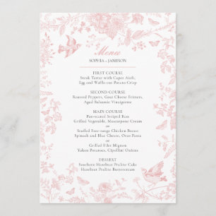 Menú Boda Pink Toile de Jouy