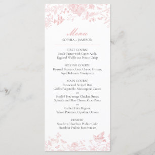 Menú Boda Pink Toile de Jouy