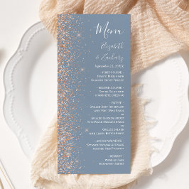 Menú Boda Polvo Azul Polvo de Melocotón Moderno
