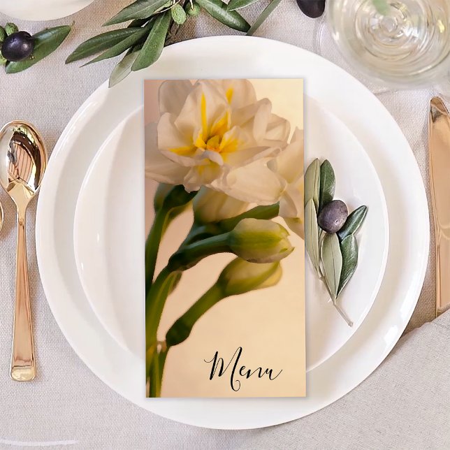 Menú Boda Primaria de Daffodils Dobles Blancos (Subido por el creador)
