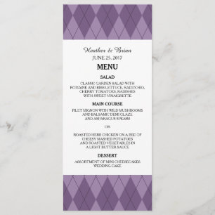 Menú Boda Purple Argyle