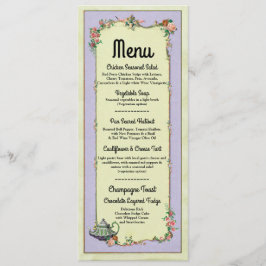 Menú Boda Recepción Tetería Wonderland Tarjetas