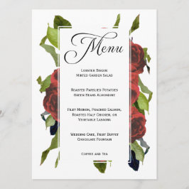 Menú Boda Red Rose Bouquet Floral