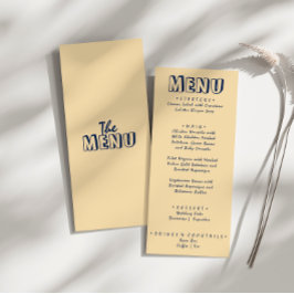 Menú Boda Retro Audaz Audaz Moderno Y Exclusivo De Escr