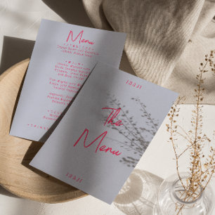 Menú Boda Retro Brillante Y Brillante Moderno