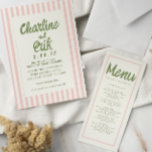 Menú Boda retro de escritura a mano de Pastel<br><div class="desc">, .</div>