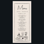 Menú Boda retro de tipografía de escritura a mano<br><div class="desc">Menú Boda retro de tipografía de escritura a mano</div>