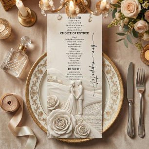 Menú Boda Romántica de Jardín con Crema Neoclásica