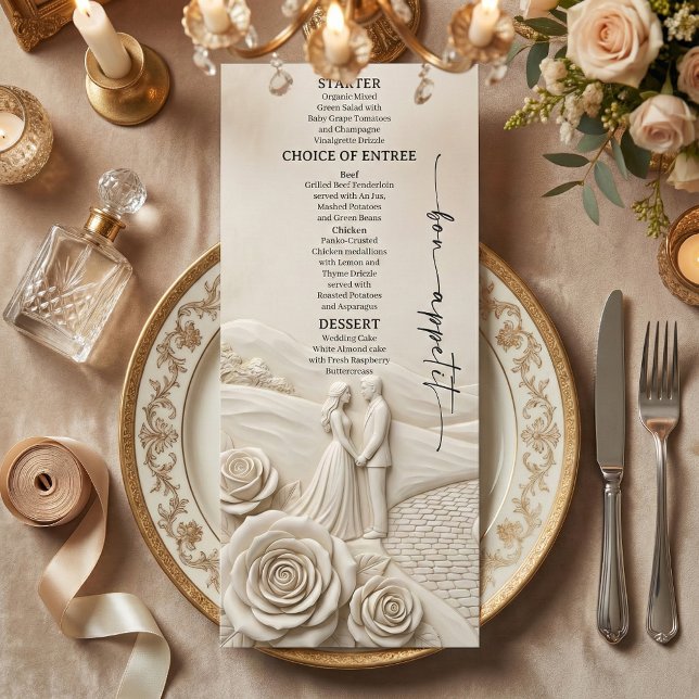 Menú Boda Romántica de Jardín con Crema Neoclásica (Subido por el creador)