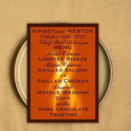 Menú Boda Romántico de Llama Ardiente