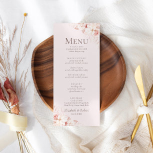 Menú Boda Romántico de Rosas Pintas