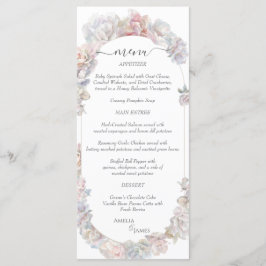 Menú Boda romántico de Rubor Peony Floral