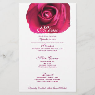 Menú Boda rosa
