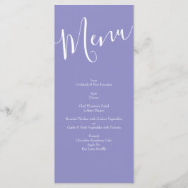 Menú Boda rosa amarillo y perlilla púrpura