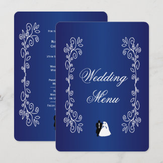 Menú boda Royal Blue Colour Bride Groom