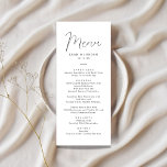 Menú Boda ruso de caligrafía simple<br><div class="desc">Menú de Boda Rústico de caligrafía simple</div>