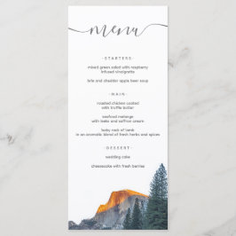 Menú Boda Rústico Yosemite Half Dome Sunset