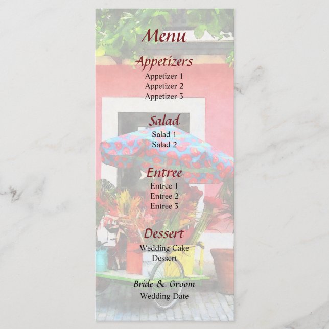 Menú Boda San Juan Carro de flores (Anverso)