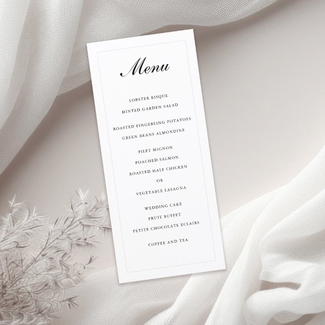 Menú Boda sencillo elegante tradicional (Subido por el creador)