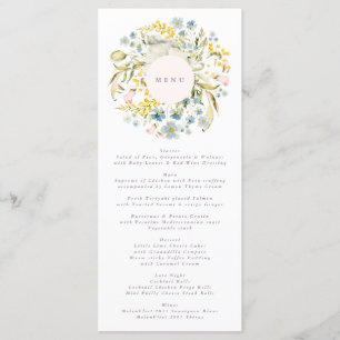 Menú Boda Spring Boho Wildflower Pampas